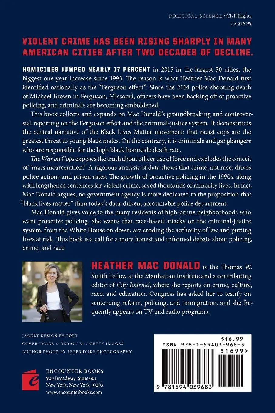 Rückseite: 9781594039683 | The War on Cops | Heather Mac Donald | Taschenbuch | Englisch | 2017