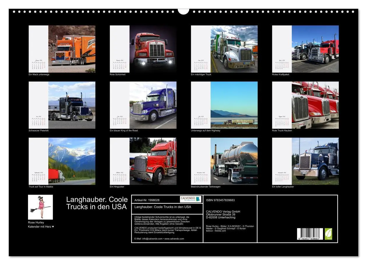 Bild: 9783457839683 | Langhauber. Coole Trucks in den USA (Wandkalender 2026 DIN A2...