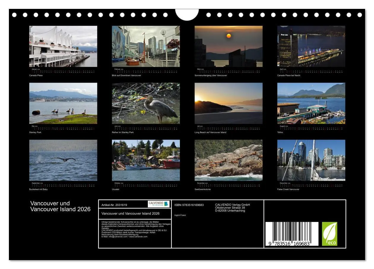Bild: 9783516169683 | Vancouver und Vancouver Island 2026 (Wandkalender 2026 DIN A4...