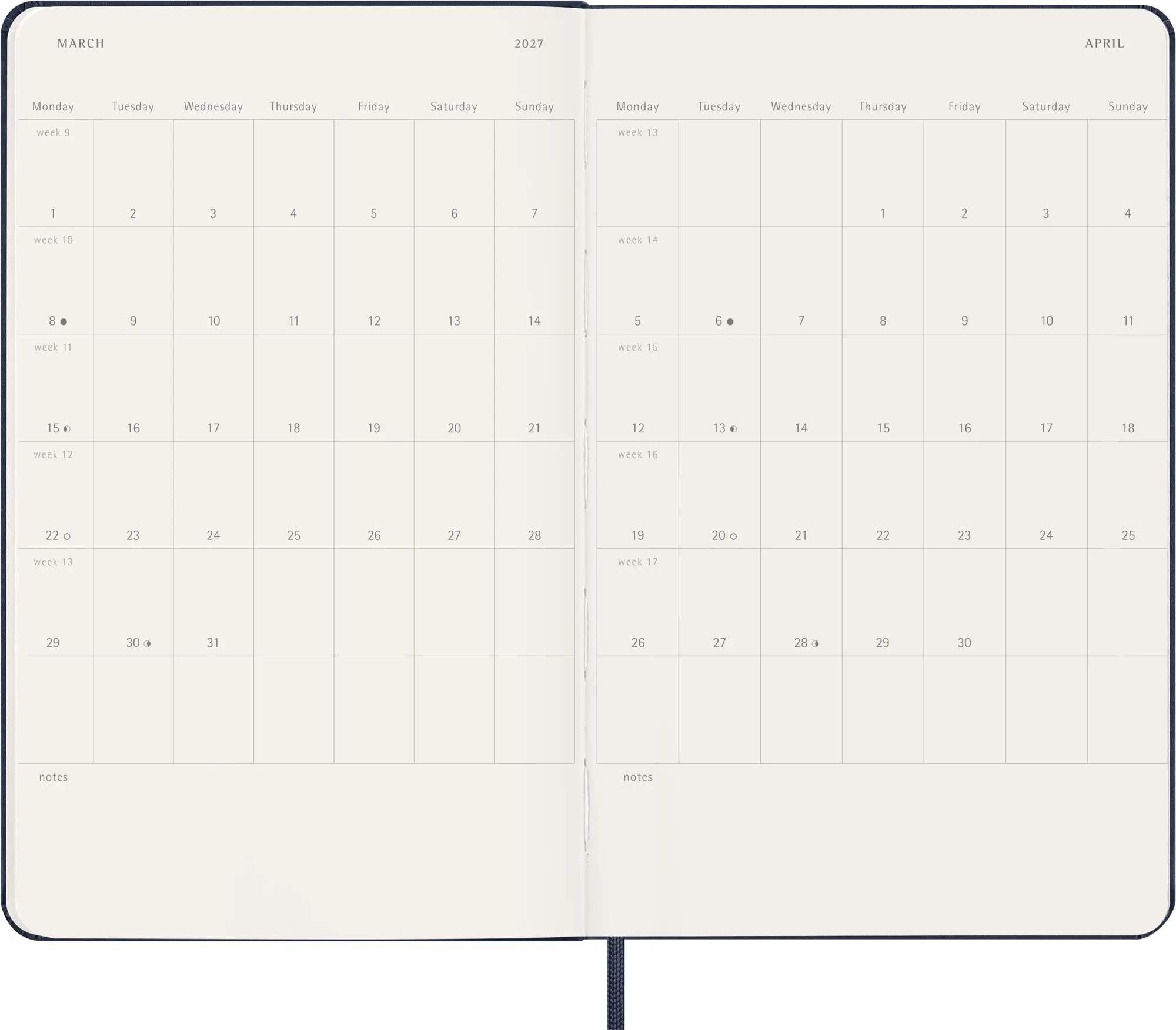 Bild: 8056999279783 | Moleskine 18 Monate Wochen Notizkalender 2026/2027, L/A5, 1 Wo = 1...