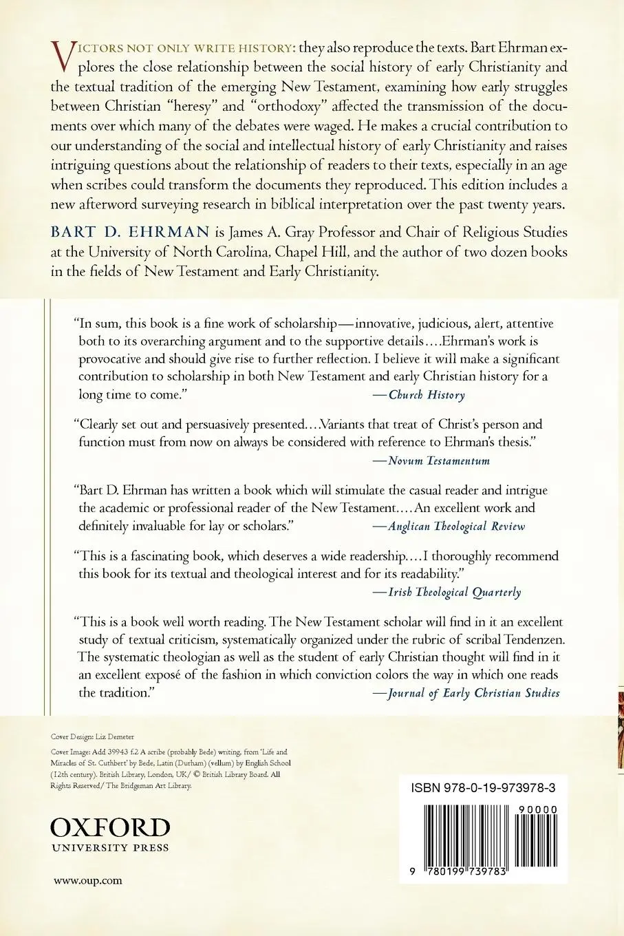 Rückseite: 9780199739783 | The Orthodox Corruption of Scripture | Bart D. Ehrman | Taschenbuch