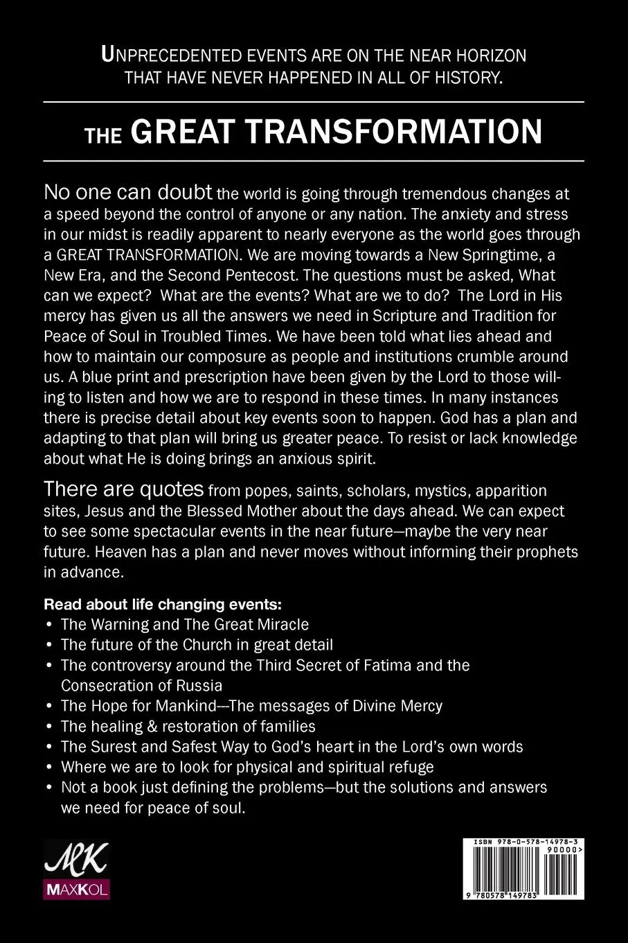 Rückseite: 9780578149783 | The Great Transformation | Finding Peace of Soul in Troubled Times