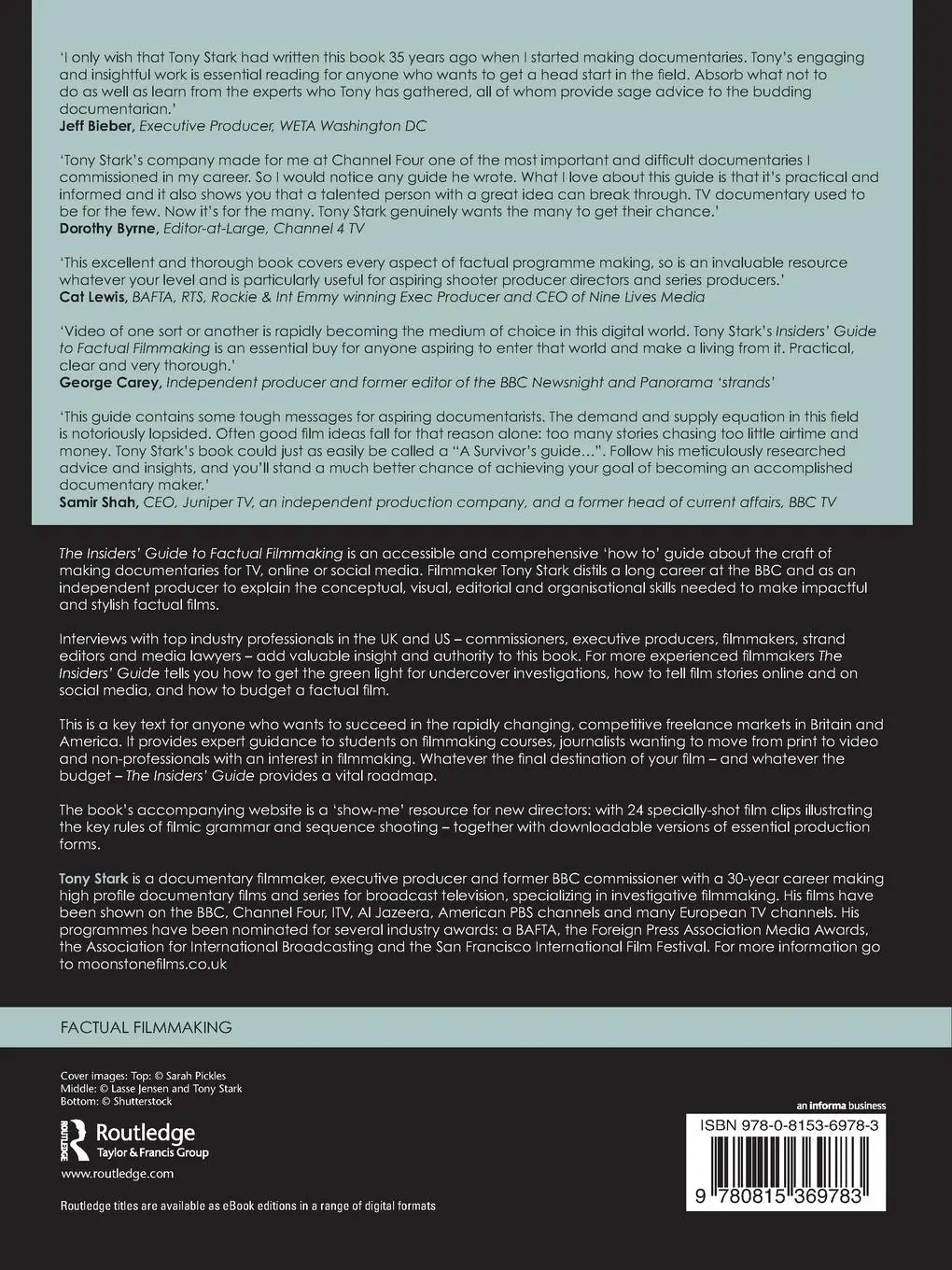 Rückseite: 9780815369783 | The Insiders' Guide to Factual Filmmaking | Tony Stark | Taschenbuch