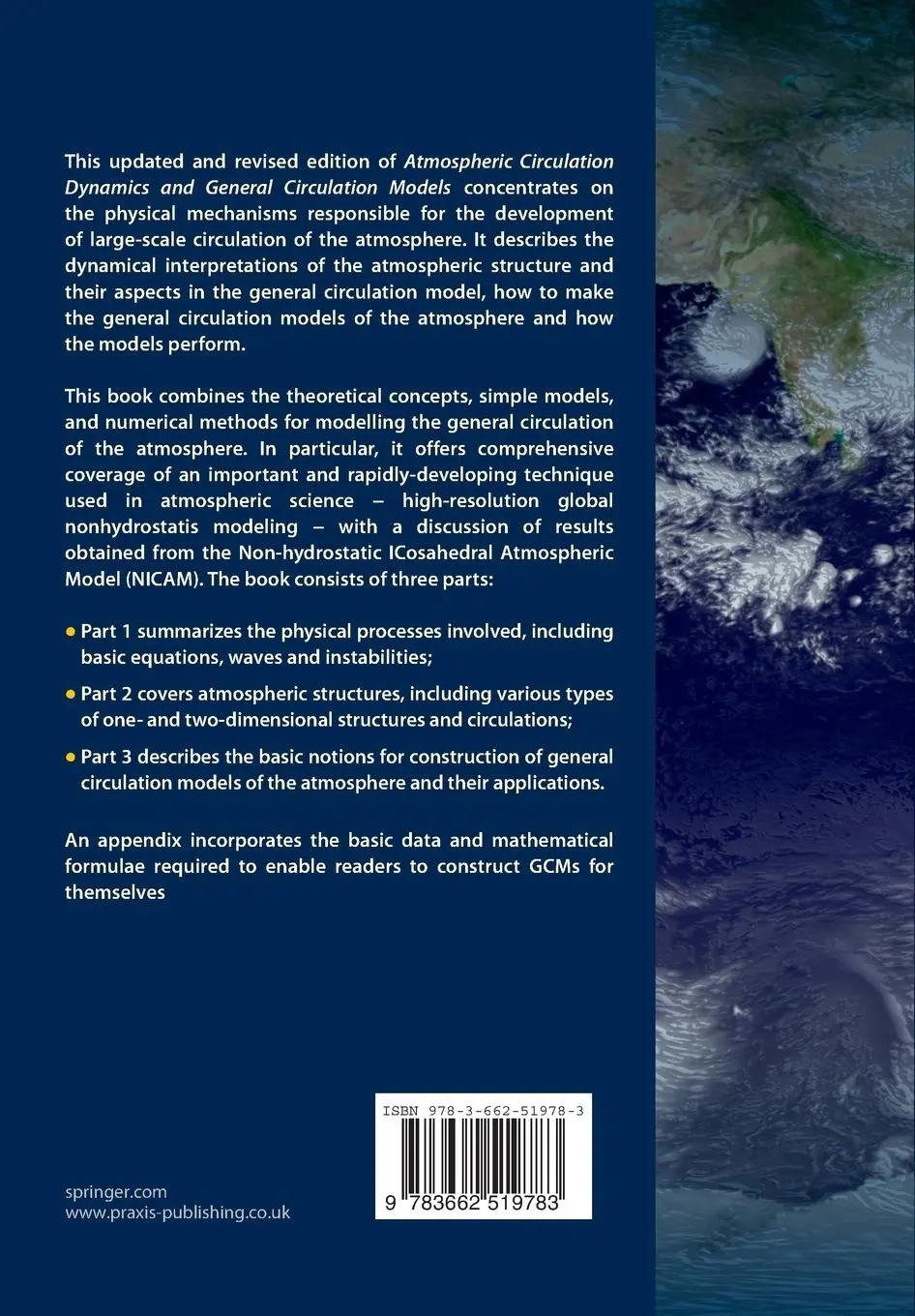 Rückseite: 9783662519783 | Atmospheric Circulation Dynamics and General Circulation Models | Buch