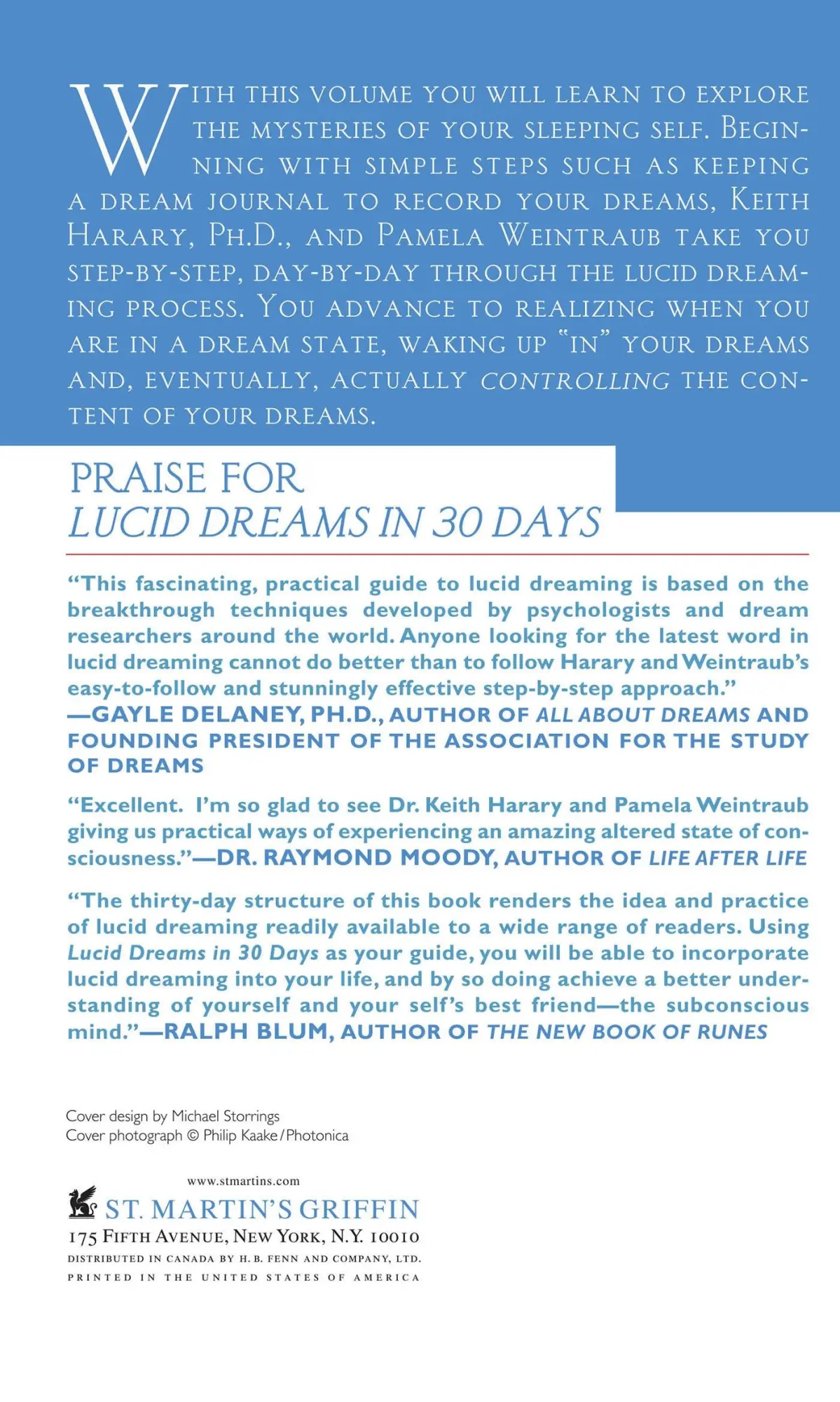 Rückseite: 9780312199883 | LUCID DREAMS IN 30 DAYS P | Keith Harary | Taschenbuch | Englisch