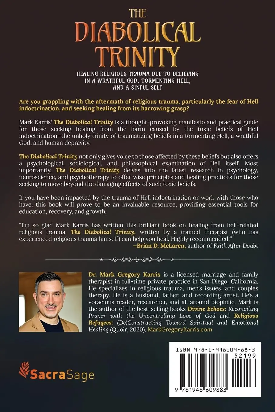 Rückseite: 9781948609883 | The Diabolical Trinity | Mark Karris | Taschenbuch | Englisch | 2023