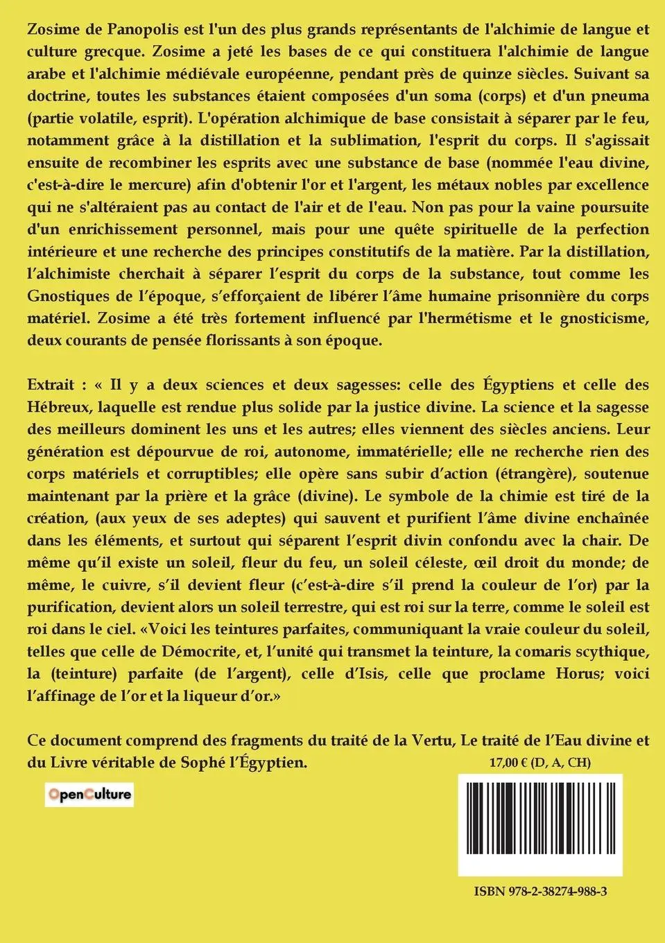 Rückseite: 9782382749883 | Écrit authentique sur l'art sacré et divin de la fabrication de l'or