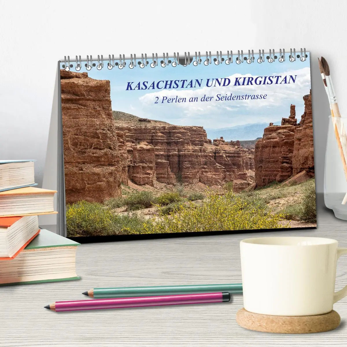Bild: 9783457749883 | Kasachstan und Kirgistan (Tischkalender 2026 DIN A5 quer), CALVENDO...