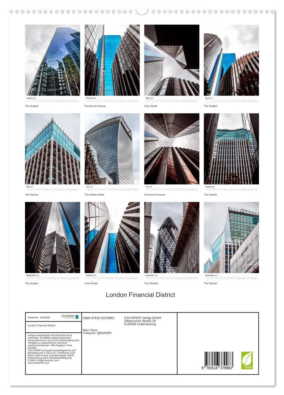 Bild: 9783516379983 | London Financial District (hochwertiger Premium Wandkalender 2026...