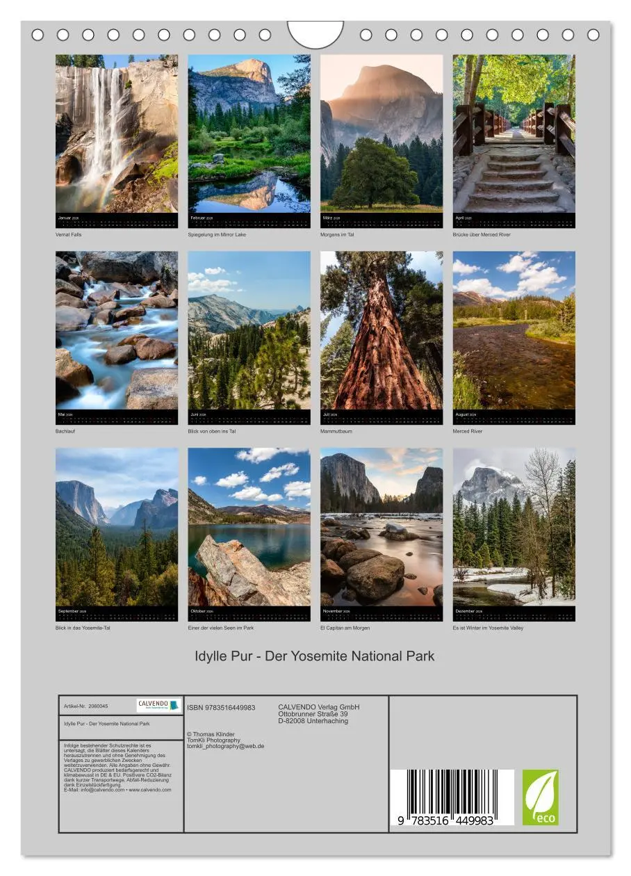 Bild: 9783516449983 | Idylle Pur - Der Yosemite National Park (Wandkalender 2026 DIN A4...