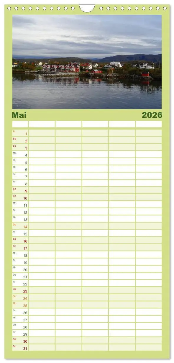 Bild: 9783516519983 | Familienplaner 2026 - Impressionen von Norwegen entlang der...