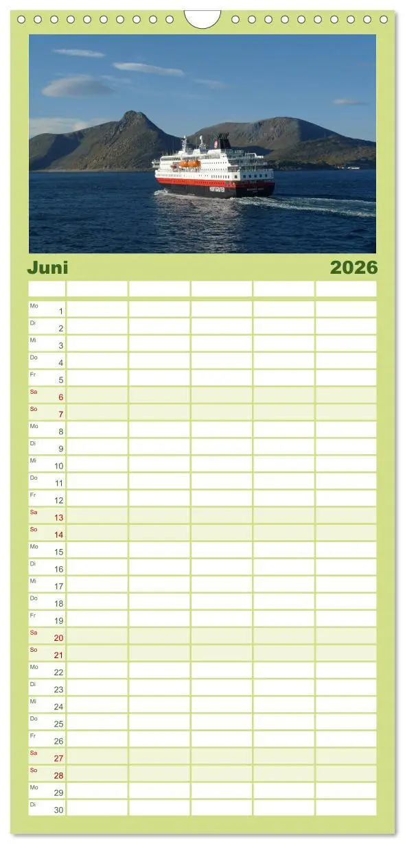 Bild: 9783516519983 | Familienplaner 2026 - Impressionen von Norwegen entlang der...