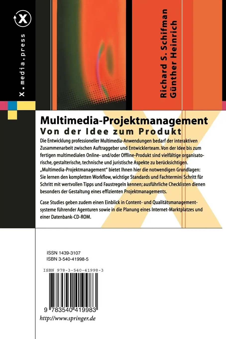 Rückseite: 9783540419983 | Multimedia-Projektmanagement | Von der Idee zum Produkt | Taschenbuch