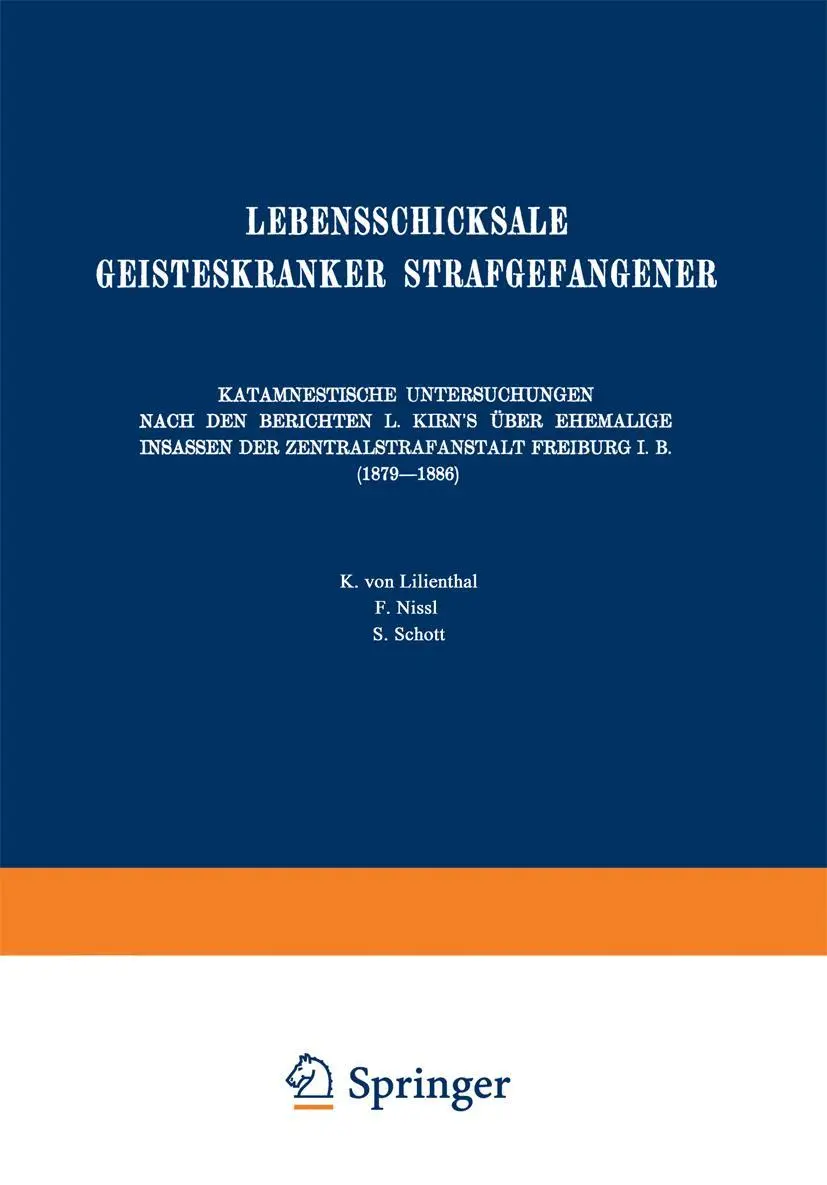 Cover: 9783642939983 | Lebensschicksale Geisteskranker Strafgefangener | August Homburger