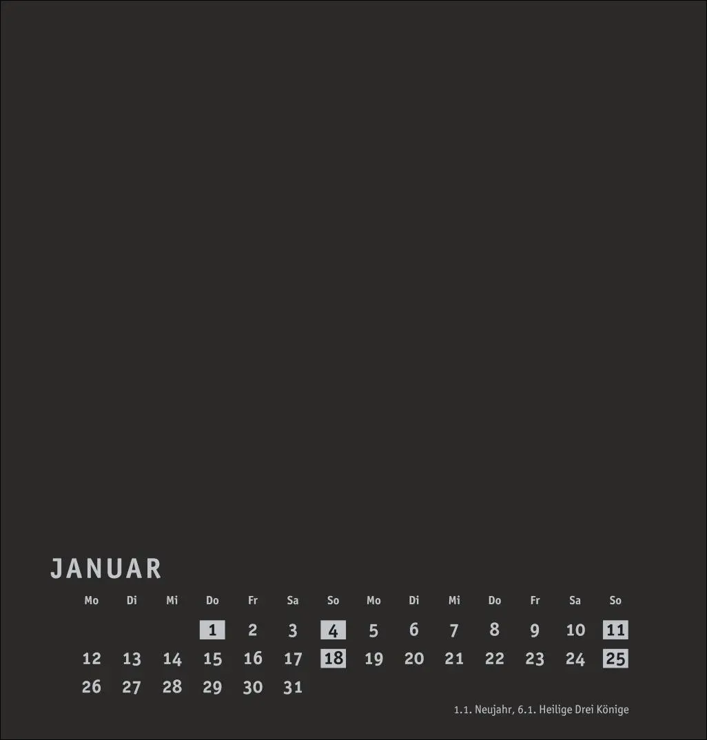 Bild: 9783756409983 | Premium-Bastelkalender schwarz mittel 2026 | Heye | Kalender | 14 S.