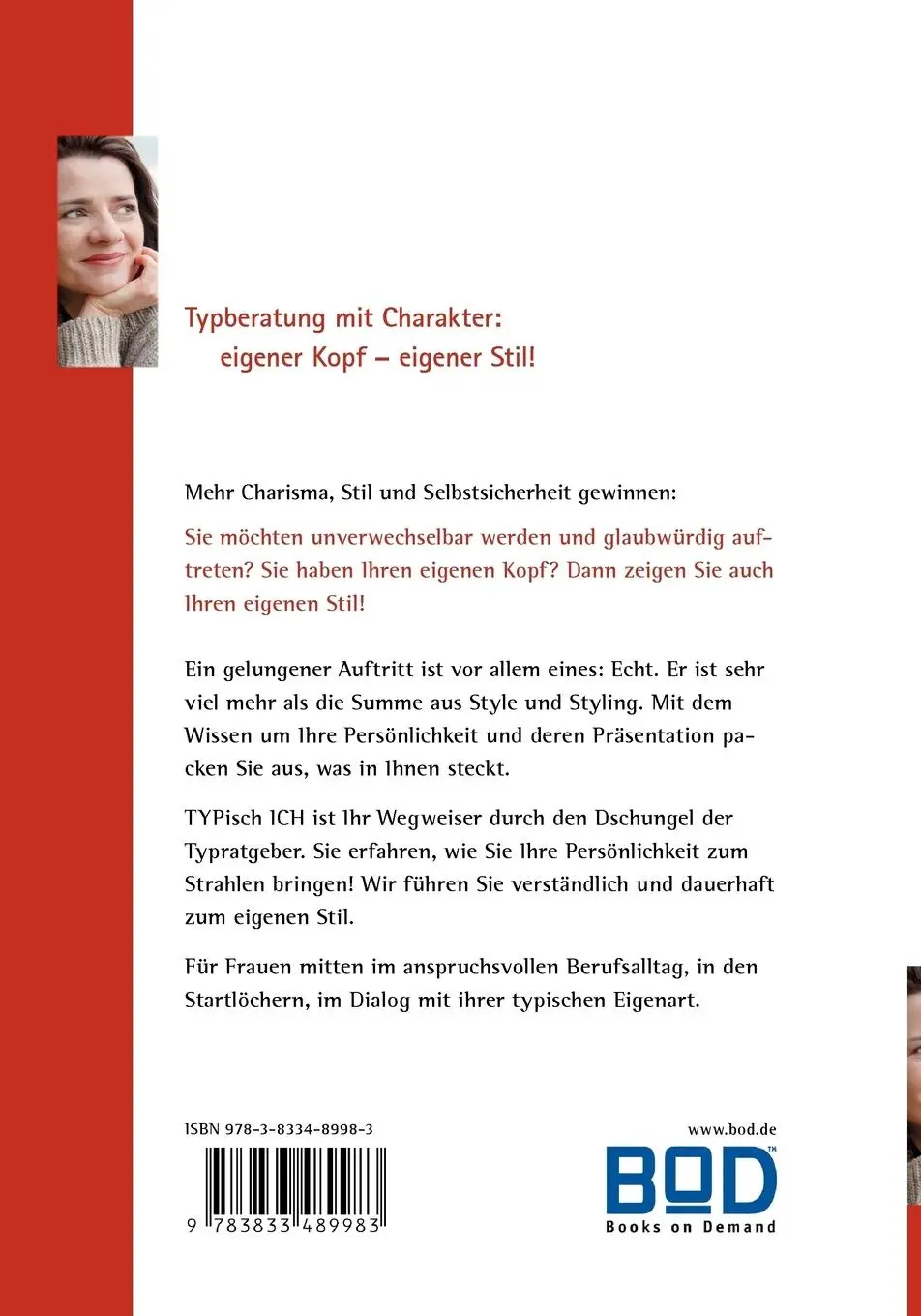 Rückseite: 9783833489983 | TYPisch ICH! | Typberatung mit Charakter | Stephanie Palm (u. a.)