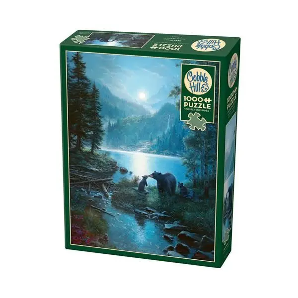 Cover: 625012400084 | Cobble Hill Bären im Mondschein 1000 Teile | Spiel | In Spielebox
