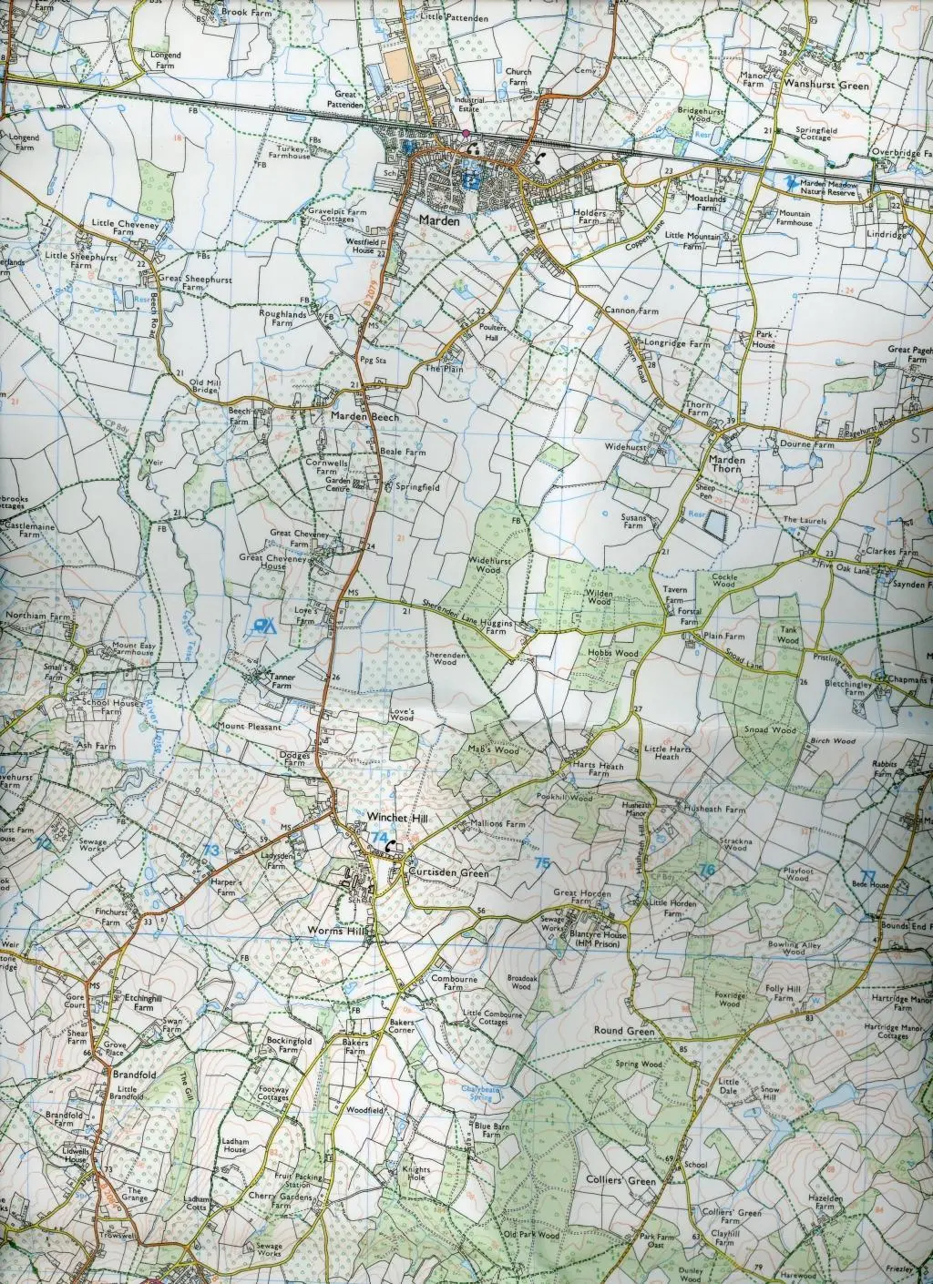 Bild: 9780319470084 | High Weald, Royal Tunbridge Wells | Ordnance Survey | (Land-)Karte