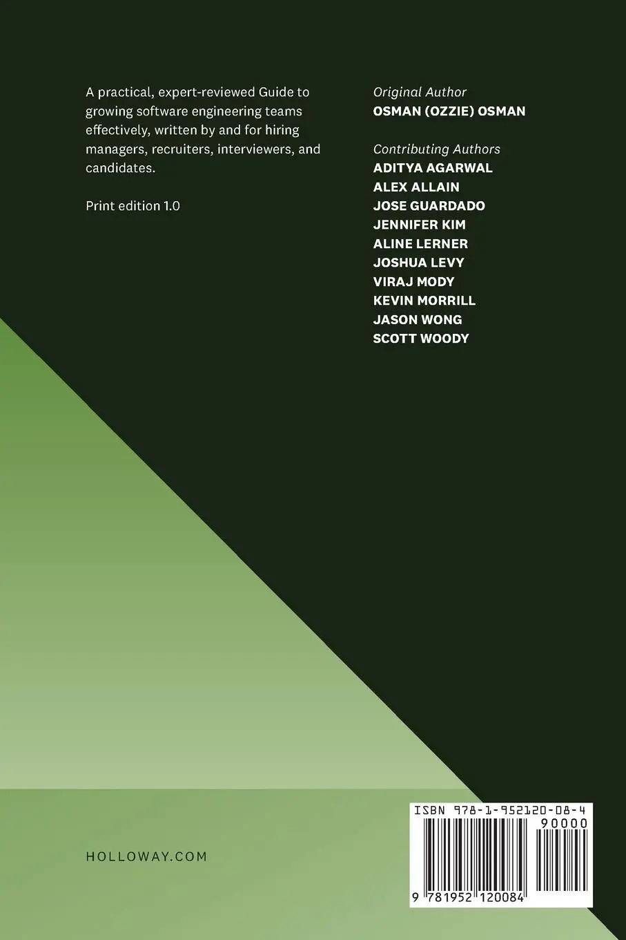 Rückseite: 9781952120084 | The Holloway Guide to Technical Recruiting and Hiring | Osman (u. a.)