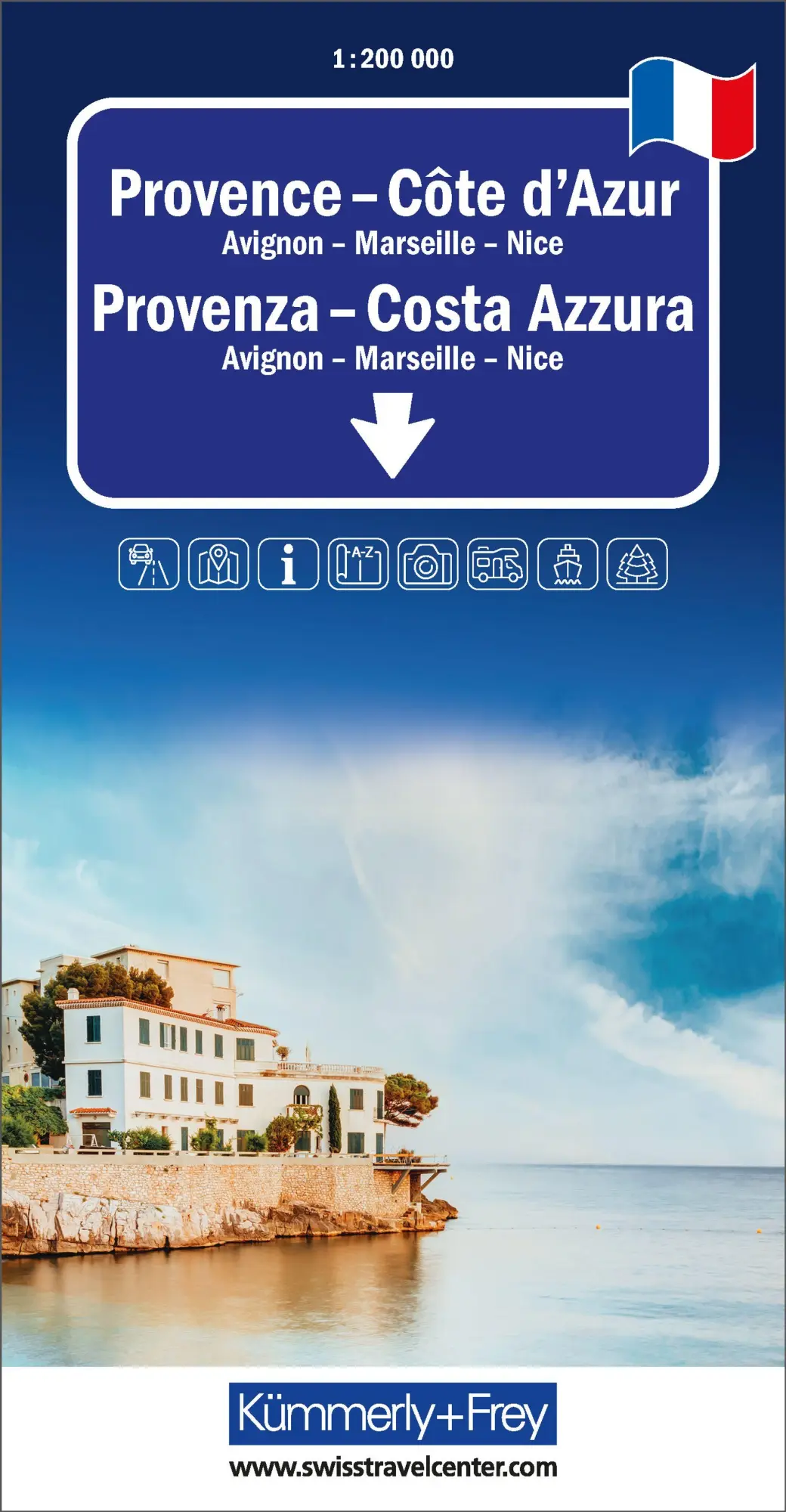 Cover: 9783259300084 | Kümmerly+Frey Regional-Strassenkarte Provence, Côte d'Azur 1:200.000