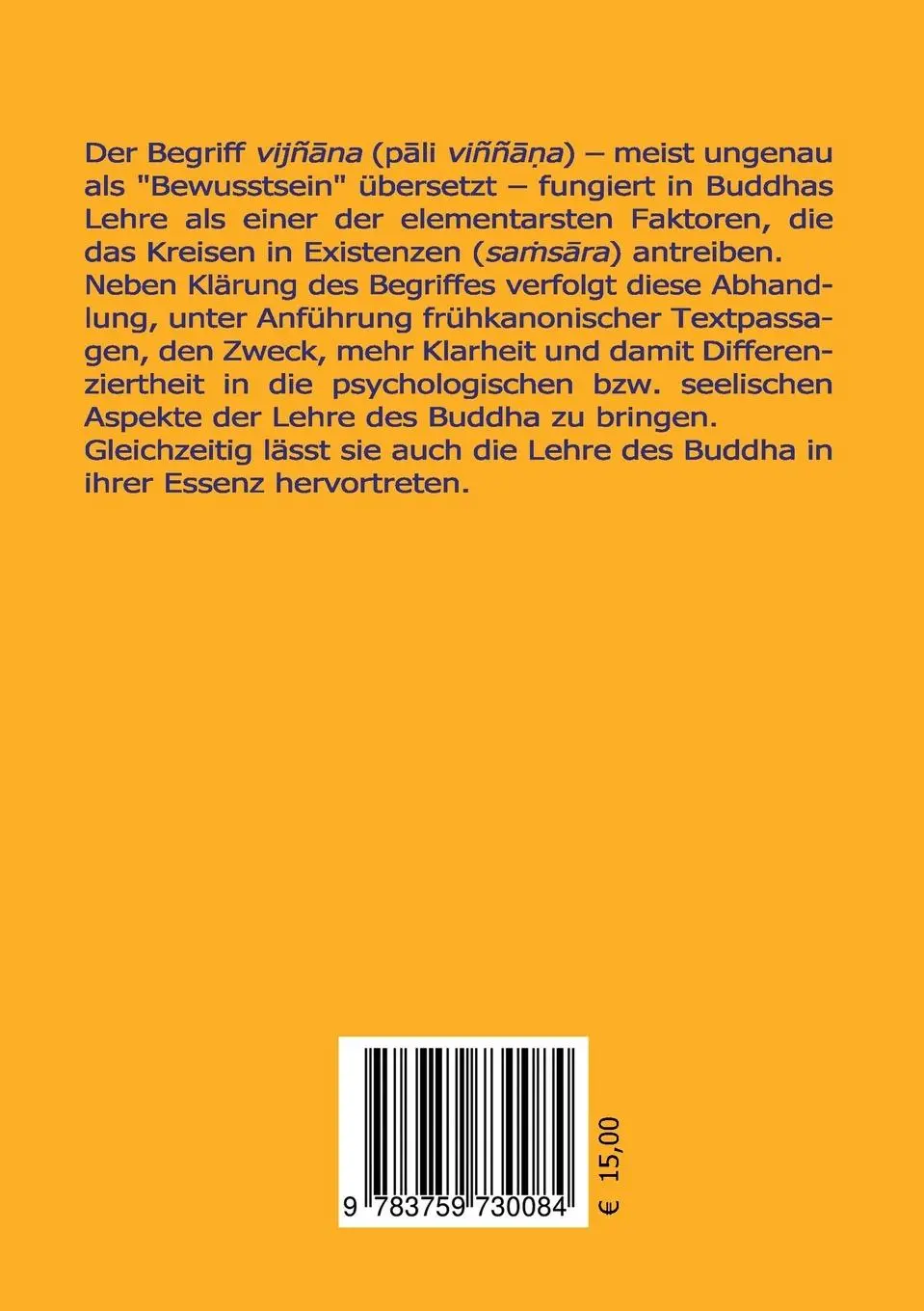 Rückseite: 9783759730084 | Das Vijnana der Lehre des Buddha | Arkadius Malinowski | Taschenbuch