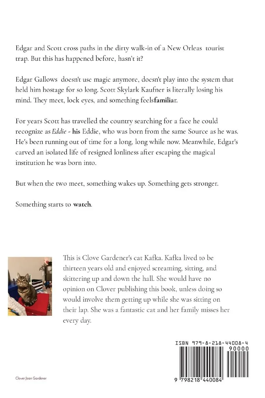 Rückseite: 9798218440084 | blind trust | The First Songbird Elegy | Clover Jean Gardener | Buch
