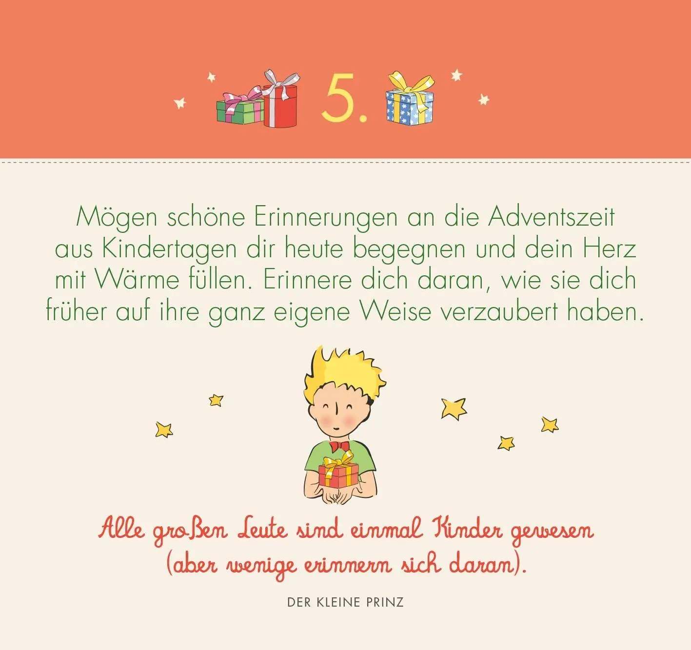 Bild: 4014489140184 | Postkarten-Adventskalender. Der Kleine Prinz. 24 liebe Wünsche für...