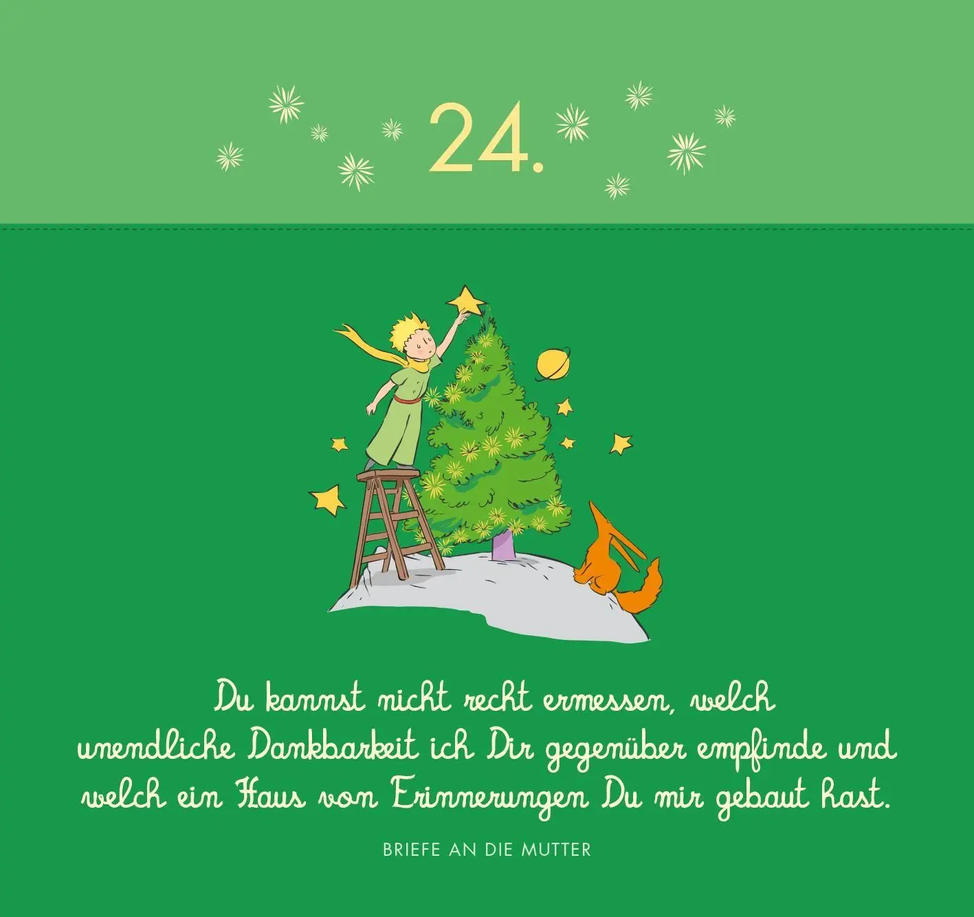 Bild: 4014489140184 | Postkarten-Adventskalender. Der Kleine Prinz. 24 liebe Wünsche für...