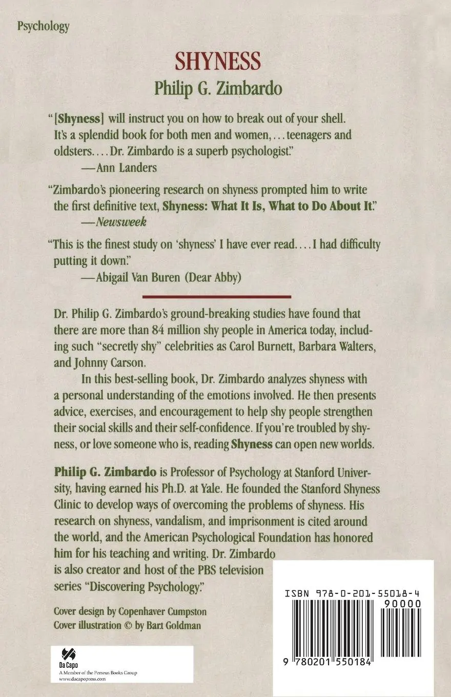 Rückseite: 9780201550184 | Shyness | What It Is, What To Do About It | Philip G. Zimbardo | Buch