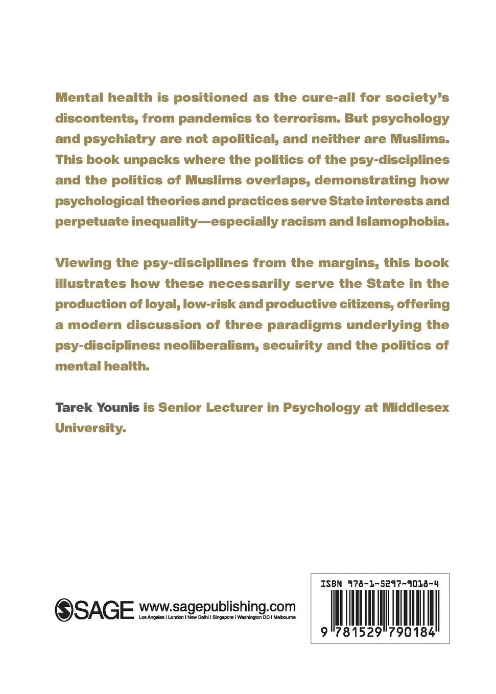 Rückseite: 9781529790184 | The Muslim, State and Mind | Psychology in Times of Islamophobia