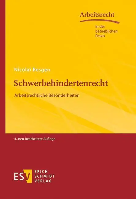 Cover: 9783503200184 | Schwerbehindertenrecht | Arbeitsrechtliche Besonderheiten | Besgen