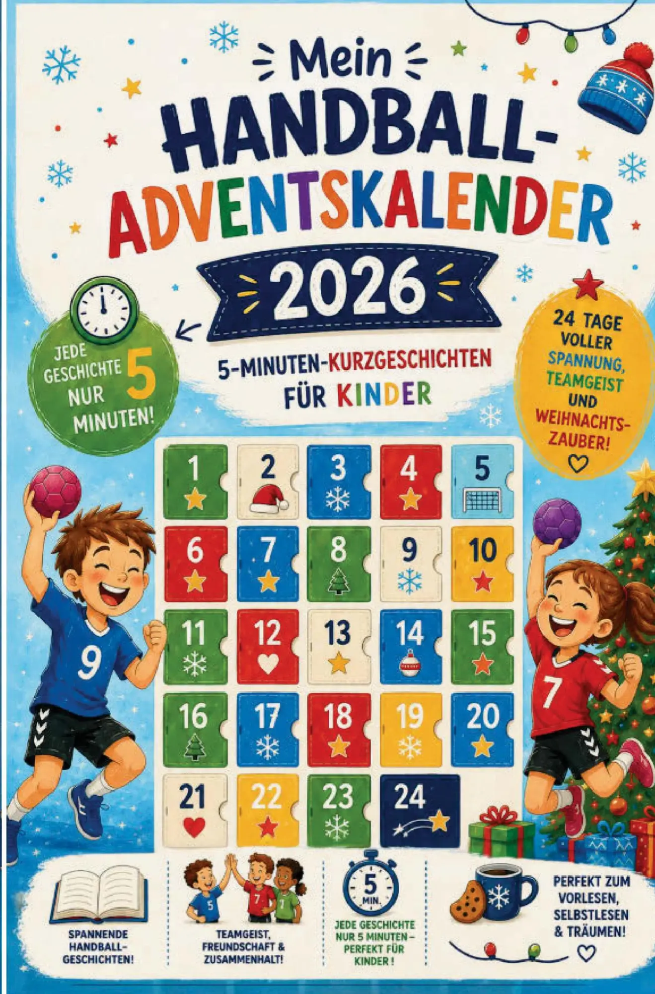 Cover: 9783676320184 | Mein Handball-Adventskalender 2026 - 5-Minuten-Kurzgeschichten für...