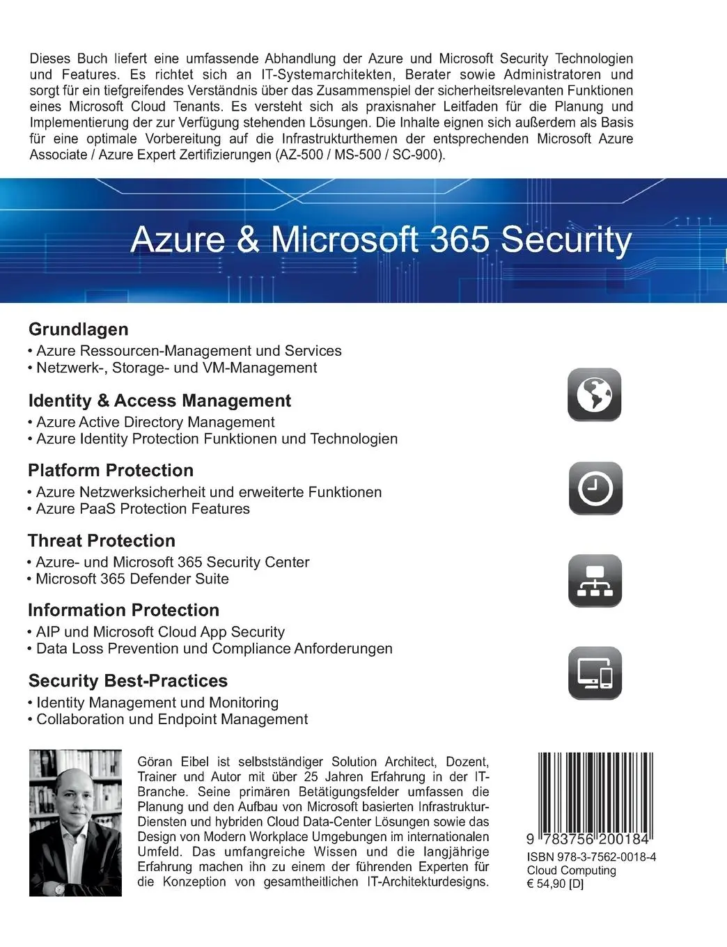 Rückseite: 9783756200184 | Azure und Microsoft 365 Security | Göran Eibel | Taschenbuch | 500 S.