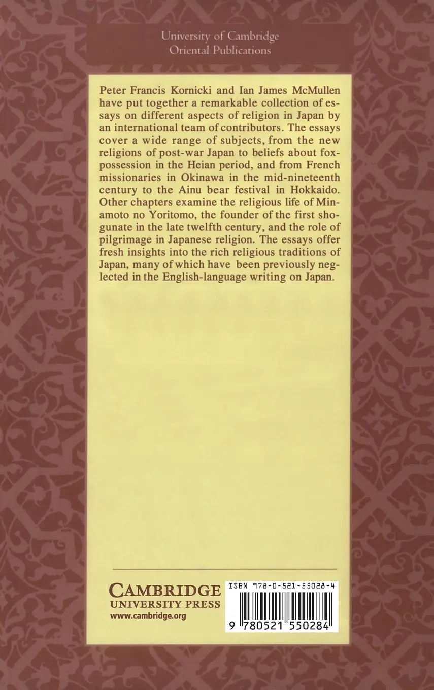 Rückseite: 9780521550284 | Religion in Japan | Peter F. Kornicki | Buch | Englisch | 2010