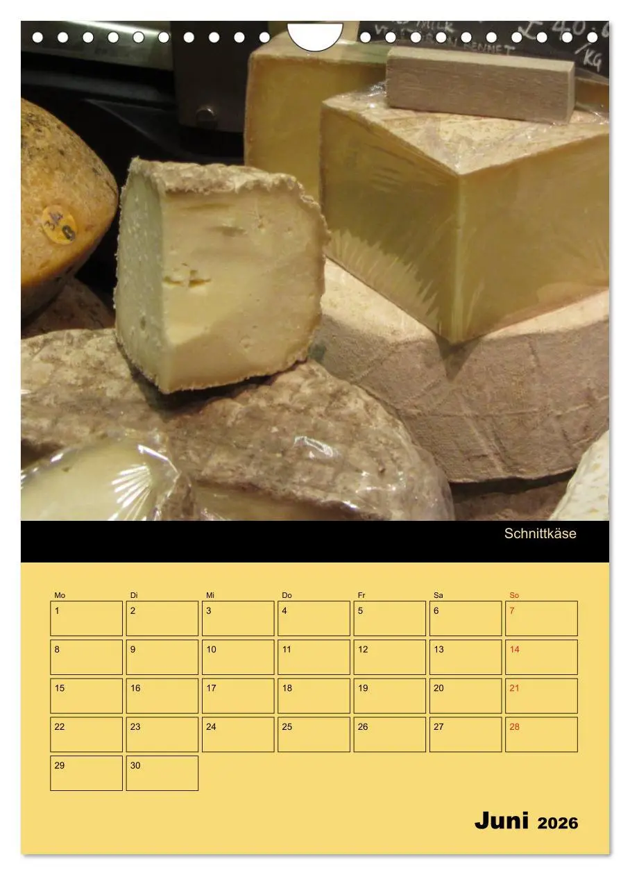 Bild: 9783516470284 | Alles Käse / Planer (Wandkalender 2026 DIN A4 hoch), CALVENDO...