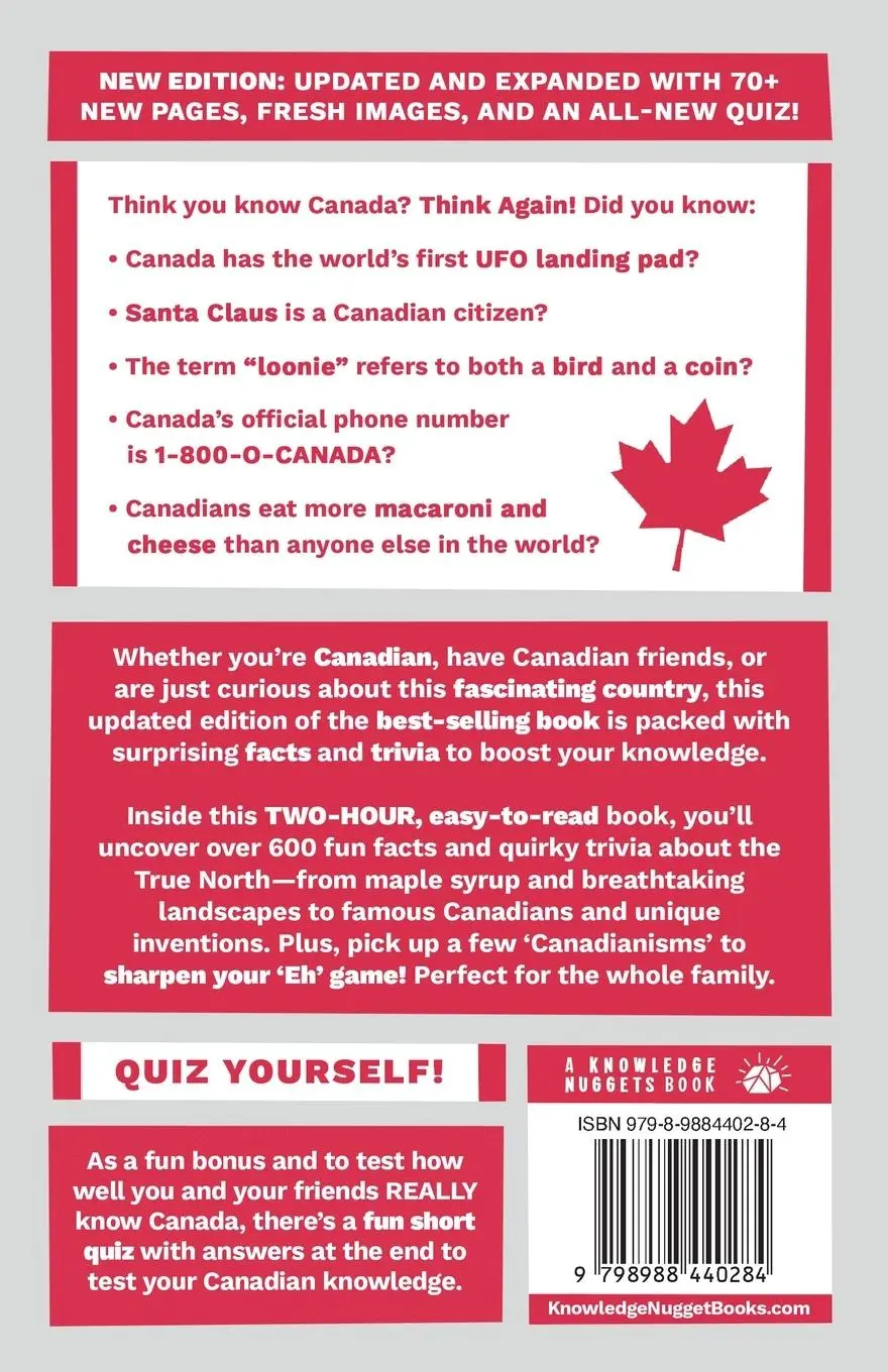 Rückseite: 9798988440284 | So You Think You Know CANADA, Eh? | Marianne Jennings | Taschenbuch