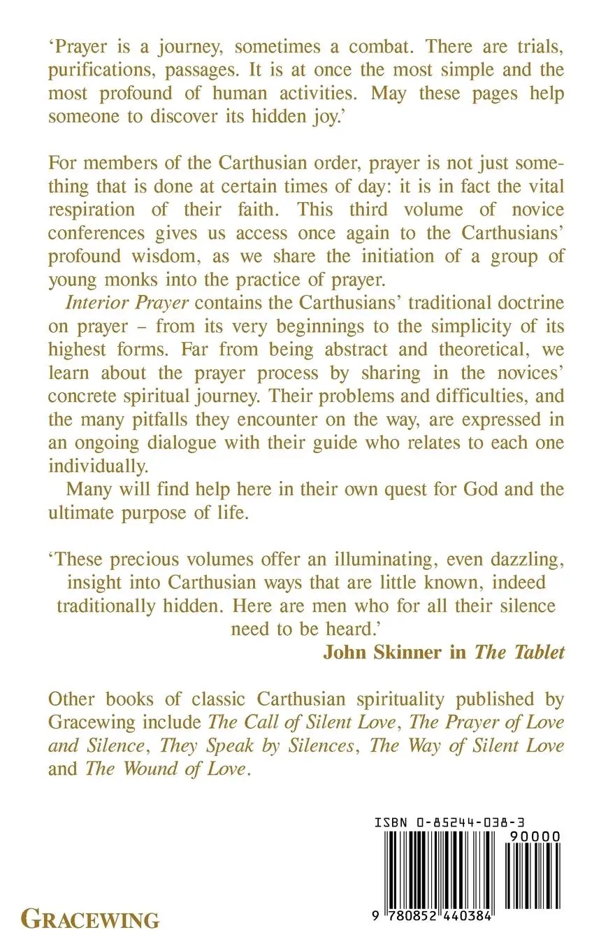 Rückseite: 9780852440384 | Interior Prayer | A. Carthusian | Taschenbuch | Englisch | 2006