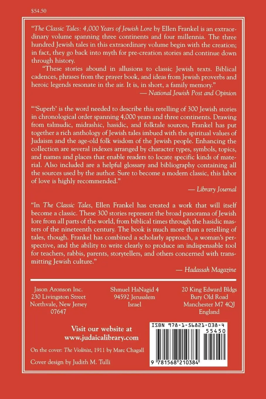 Rückseite: 9781568210384 | The Classic Tales | 4,000 Years of Jewish Lore | Ellen Frankel | Buch