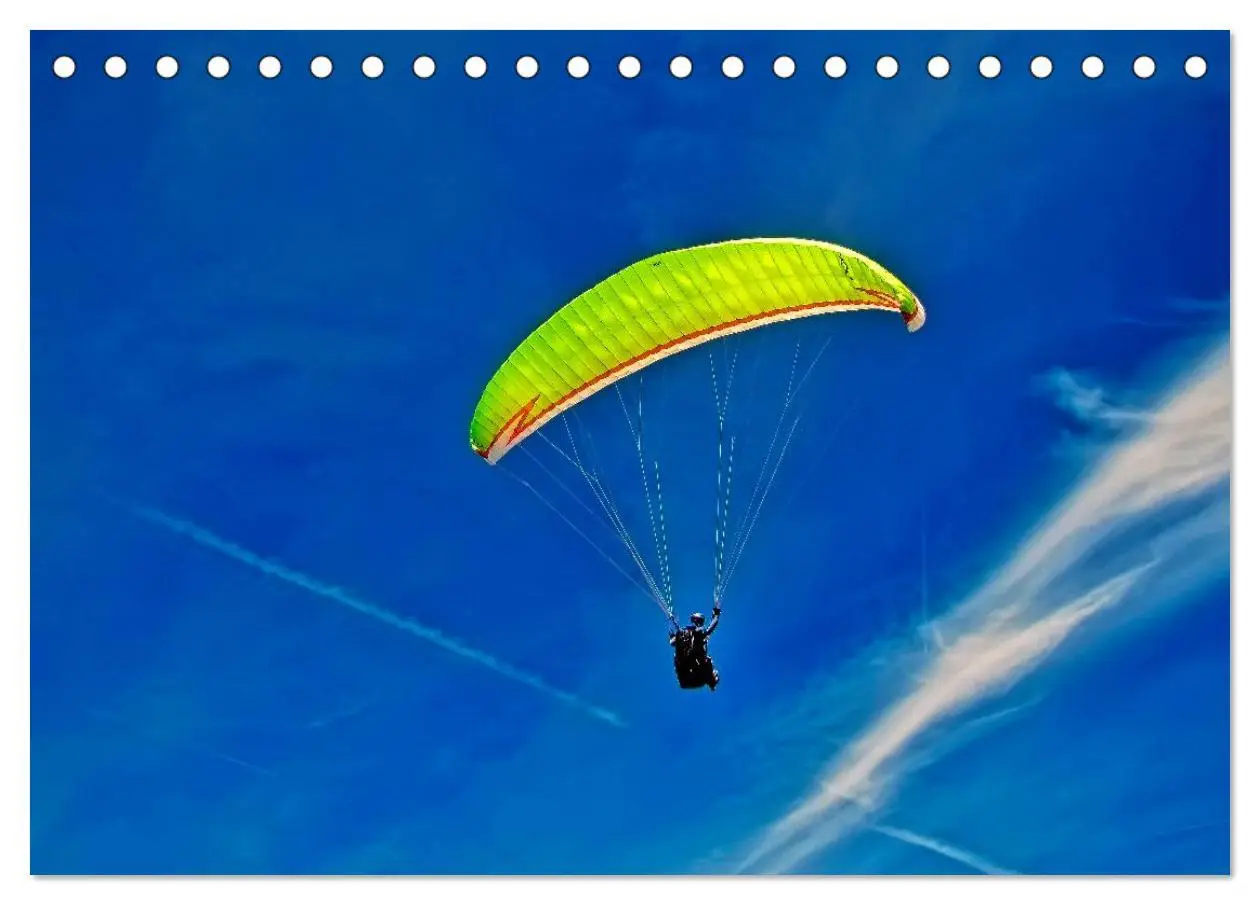 Bild: 9783435590384 | Frei sein - Paragliding (Tischkalender 2025 DIN A5 quer), CALVENDO...