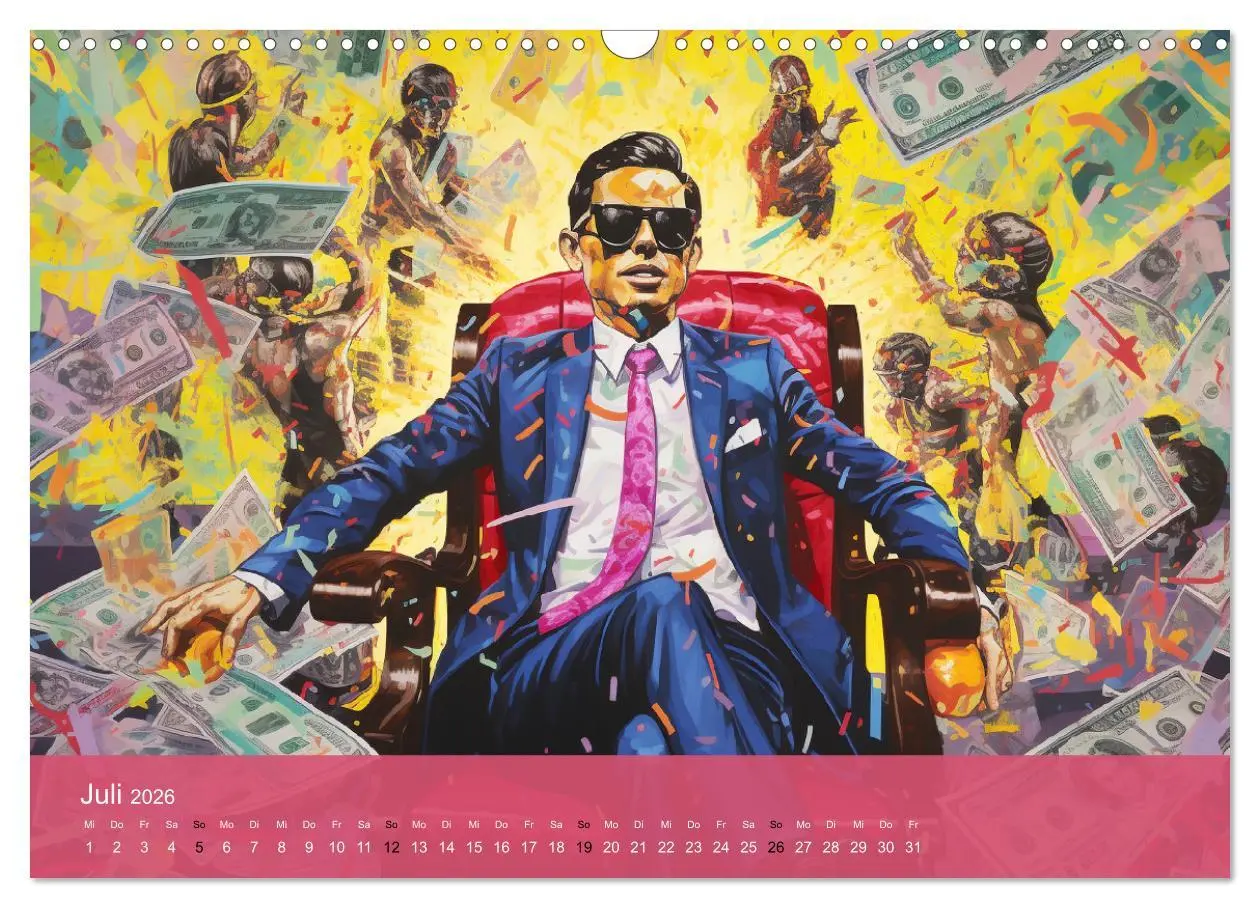 Bild: 9783457510384 | Pop-Art. Eine Reise in coolen Illustrationen (Wandkalender 2026 DIN...