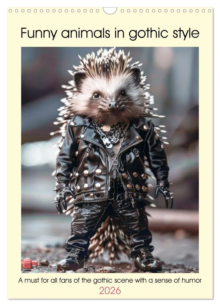 Cover: 9783516530384 | Funny animals in gothic style (Wall Calendar 2026 DIN A3 portrait),...