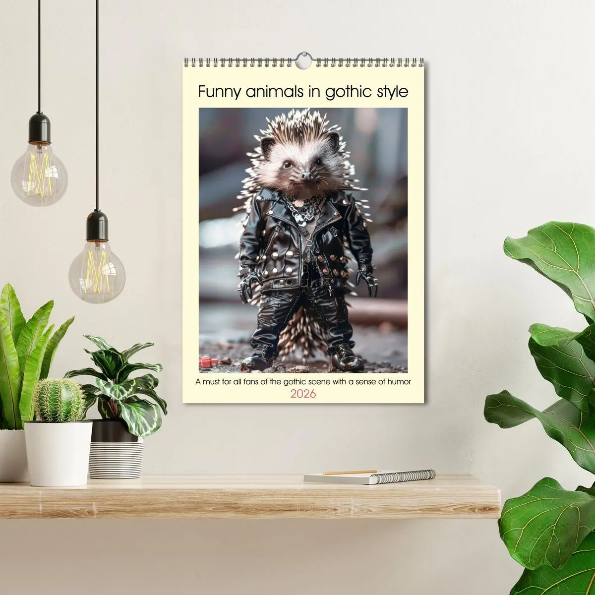 Bild: 9783516530384 | Funny animals in gothic style (Wall Calendar 2026 DIN A3 portrait),...