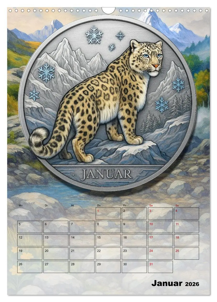 Bild: 9783516600384 | Katzenadel in Silber (Wandkalender 2026 DIN A3 hoch), CALVENDO...