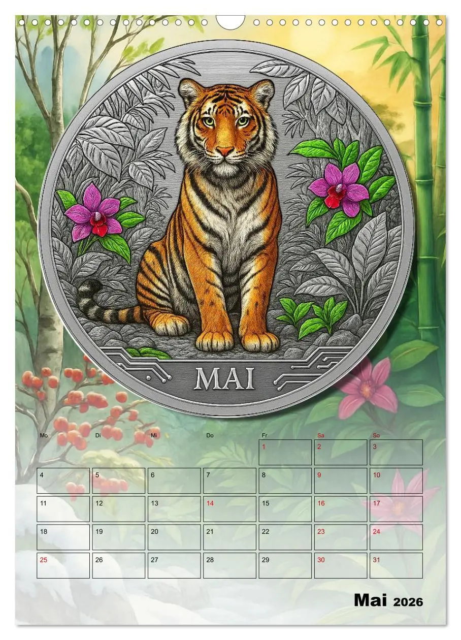 Bild: 9783516600384 | Katzenadel in Silber (Wandkalender 2026 DIN A3 hoch), CALVENDO...