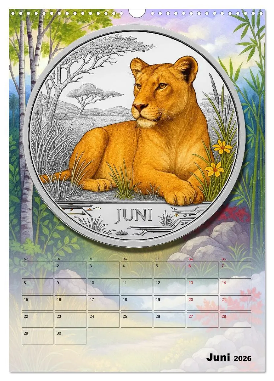 Bild: 9783516600384 | Katzenadel in Silber (Wandkalender 2026 DIN A3 hoch), CALVENDO...