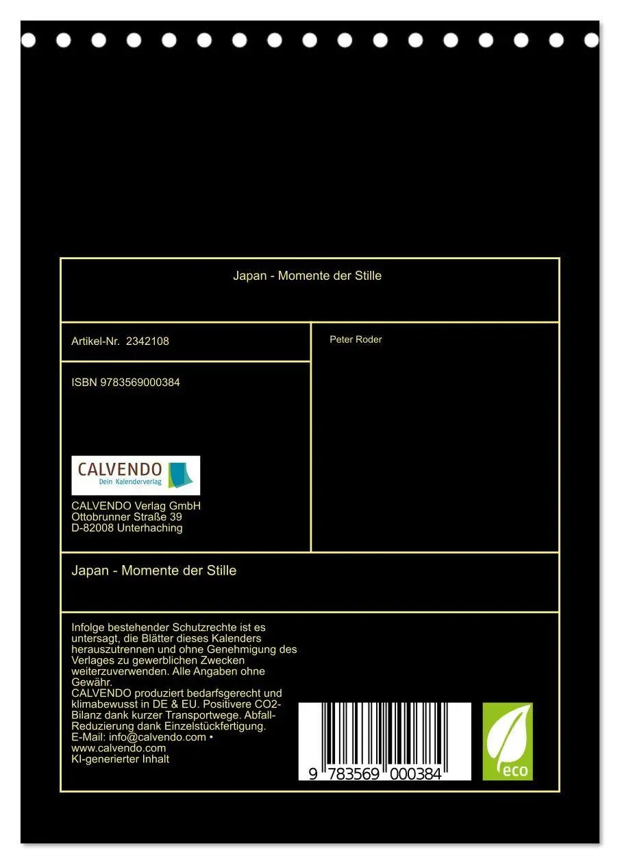 Bild: 9783569000384 | Japan - Momente der Stille (Tischkalender 2027 DIN A5 hoch),...
