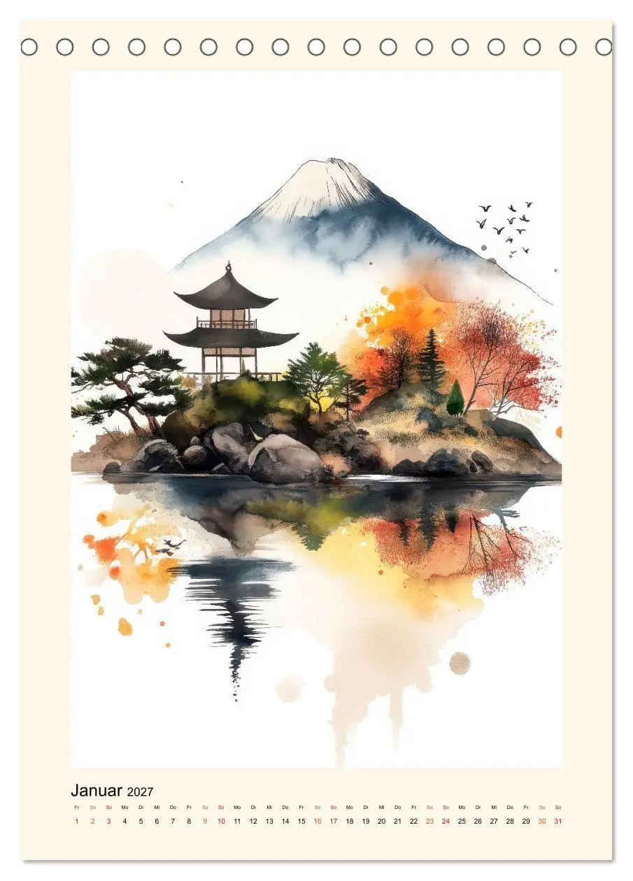Bild: 9783569000384 | Japan - Momente der Stille (Tischkalender 2027 DIN A5 hoch),...