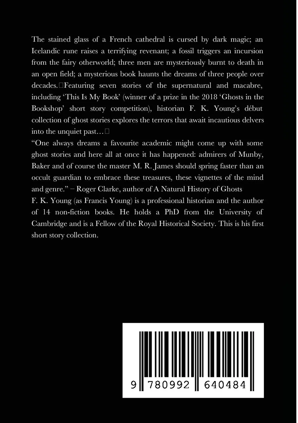 Rückseite: 9780992640484 | Yellow Glass and Other Ghost Stories | Francis Young | Taschenbuch