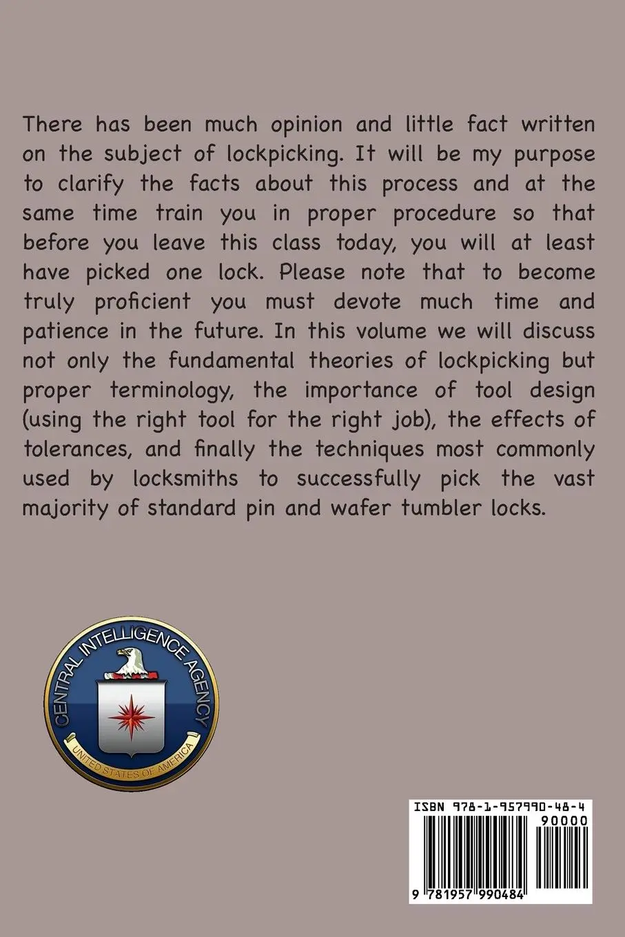 Rückseite: 9781957990484 | CIA Lock Picking | Field Operative Training Manual | Agency | Buch