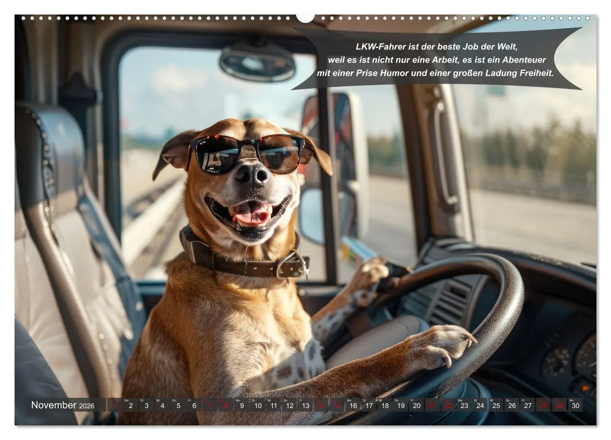 Bild: 9783457360484 | Tierisch lustige LKW-Fahrer (Wandkalender 2026 DIN A2 quer),...